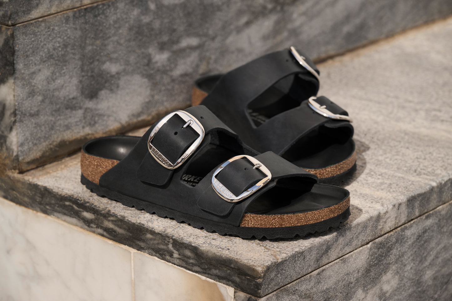 Birkenstock 1011075 Arizona Black Big Buckle Sandals