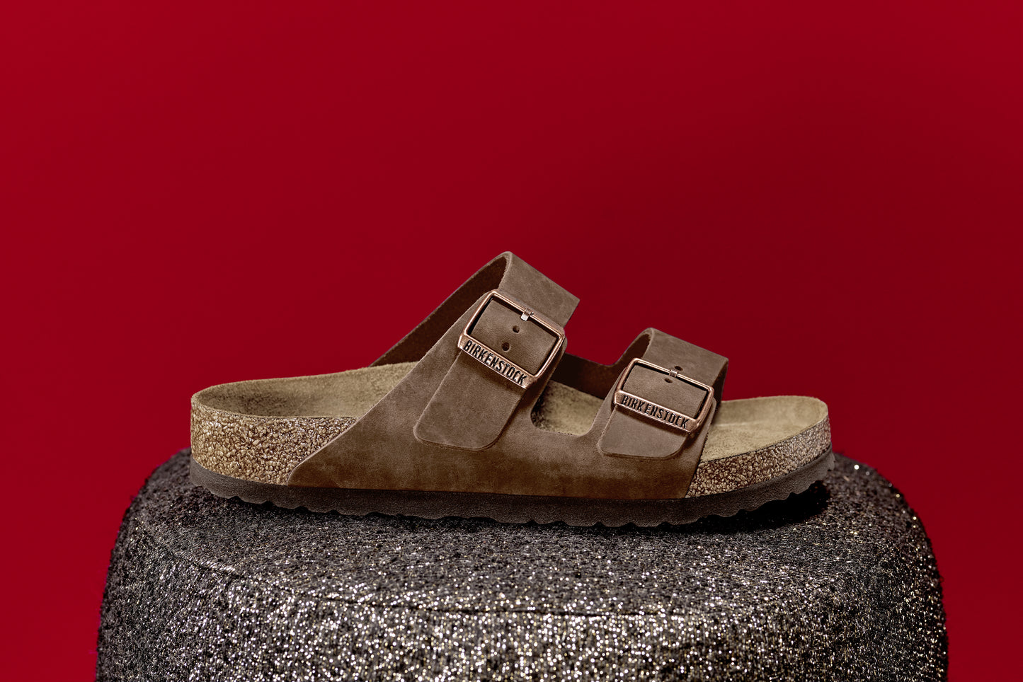 Birkenstock 0452763 Arizona Soft Footbed Natural Leather Oiled Habana Brown Sandals- Ladies