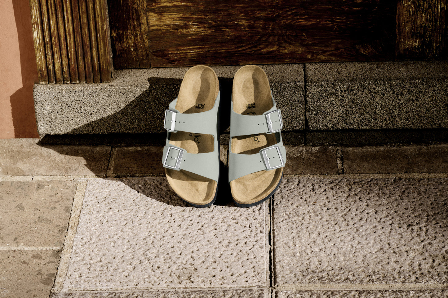 Birkenstock 1029049 Arizona Pure Sage Papillio Flex Platform Nubuk Leather Sandals