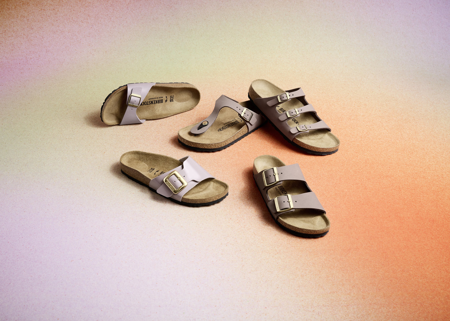 Birkenstock 1029428 Arizona Faded Purple Nubuk Leather Sandals
