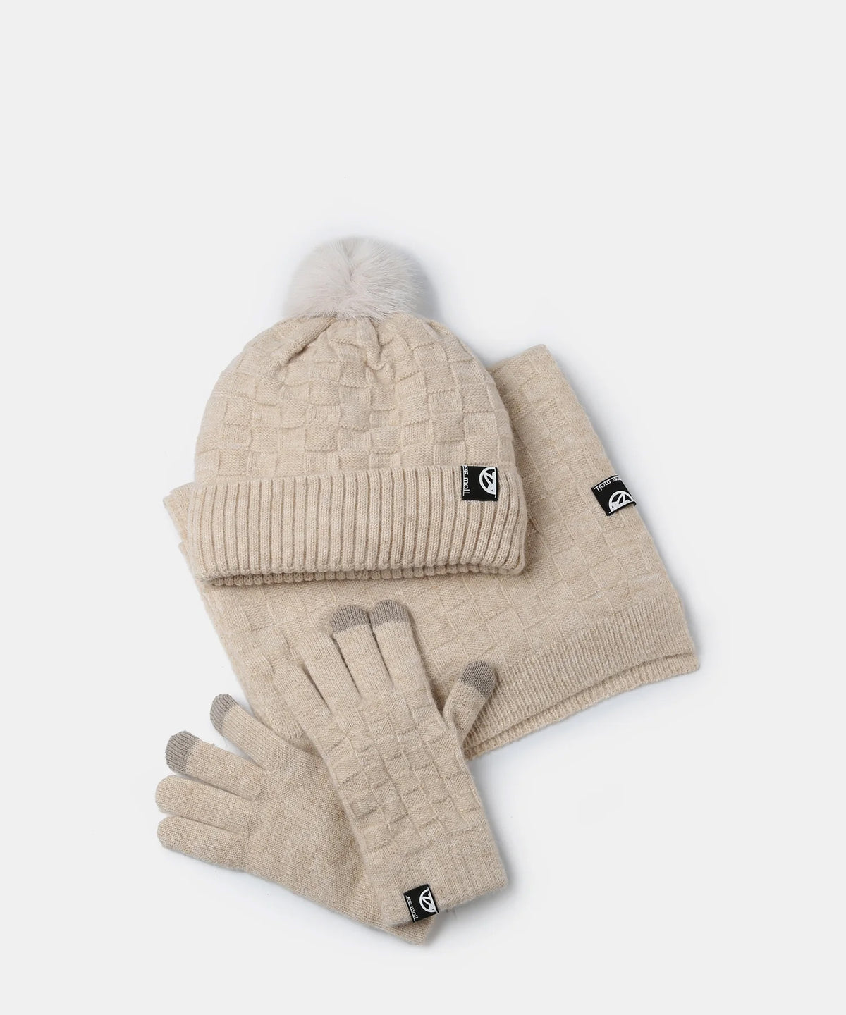 Pepe Moll 262634 Rea Off White Hat, Scarf & Gloves Set