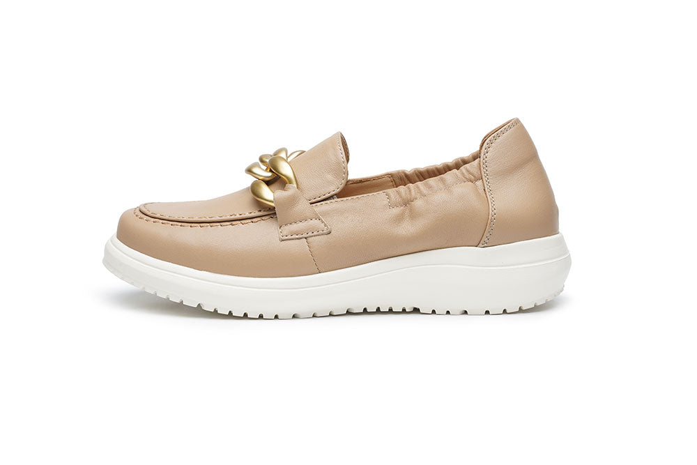 G Comfort 26295 C Champagne Calf Slip On Moccasin