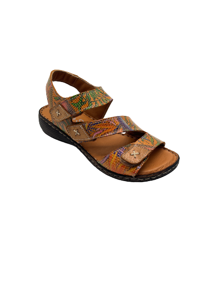 The Shoe Parlour by Phelans Shoes 284-16 Miruna Tan Velcro Sandals