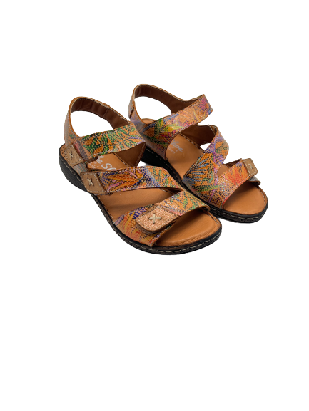 The Shoe Parlour by Phelans Shoes 284-16 Miruna Tan Velcro Sandals