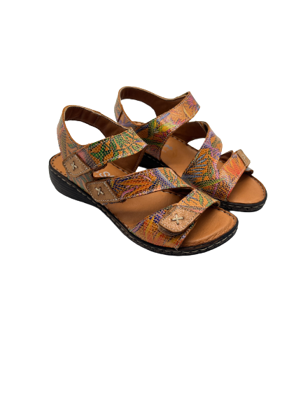 The Shoe Parlour by Phelans Shoes 284-16 Miruna Tan Velcro Sandals