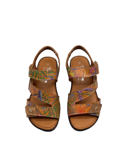 The Shoe Parlour by Phelans Shoes 284-16 Miruna Tan Velcro Sandals