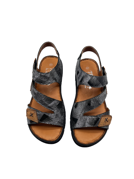 The Shoe Parlour by Phelans Shoes 284-55 Gogow Black Multi Velcro Sandals