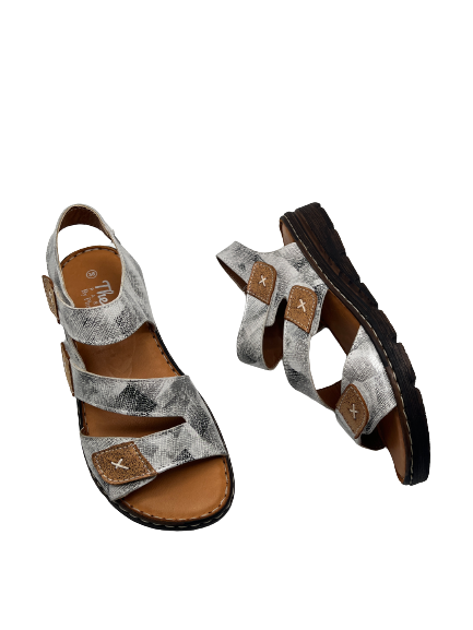 The Shoe Parlour by Phelans Shoes 284-55 Gogow White Multi Velcro Sandals