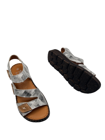The Shoe Parlour by Phelans Shoes 284-55 Gogow White Multi Velcro Sandals