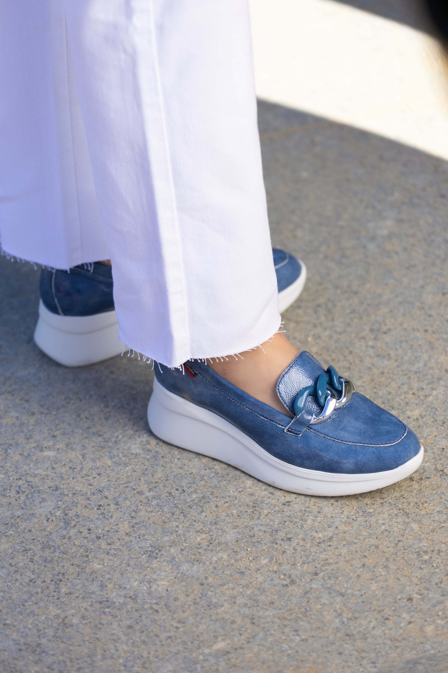 Callaghan 30019 Blue Hanna Slip On Shoes with Chain