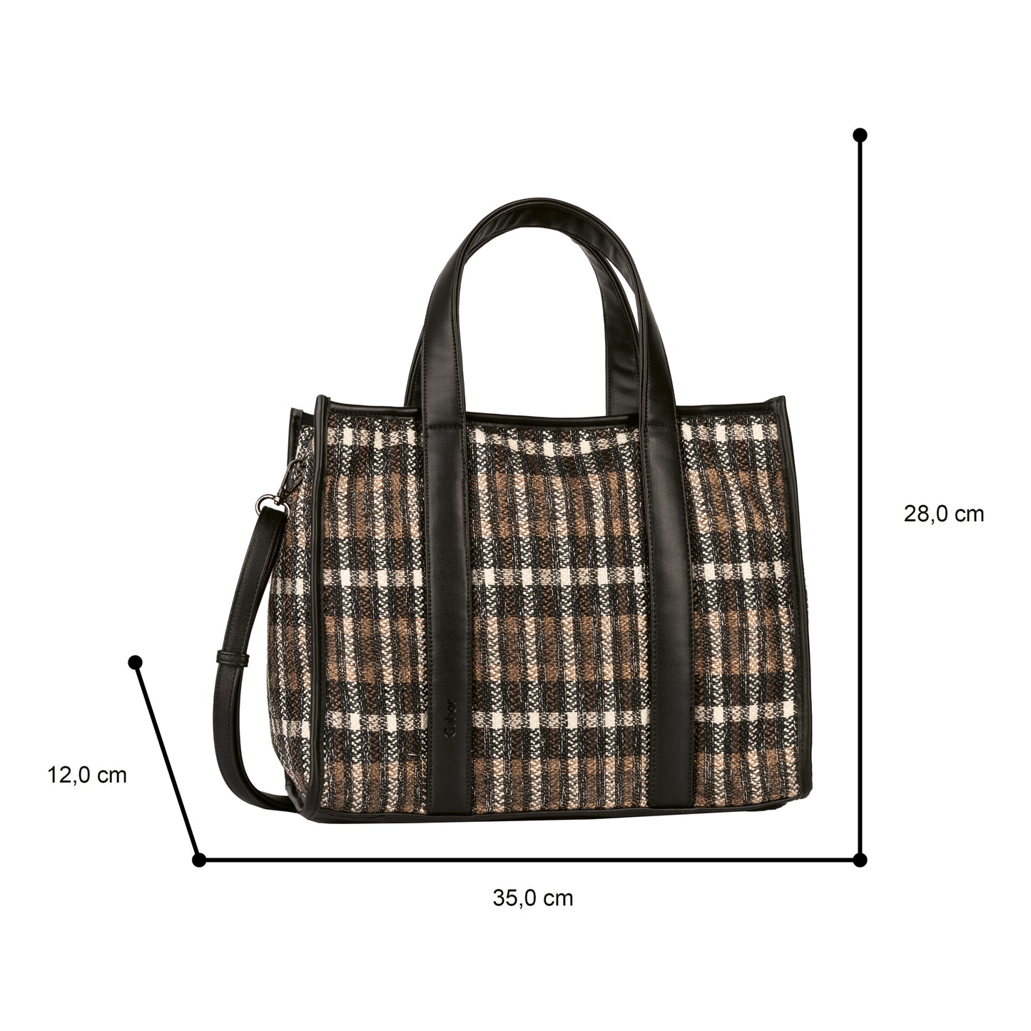 Gabor 011127 Lexie Mixed Black Shopper Bag
