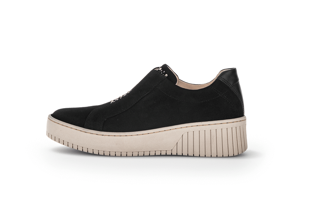 Gabor 33.231.17 Black Slip On Diamonte Trainers