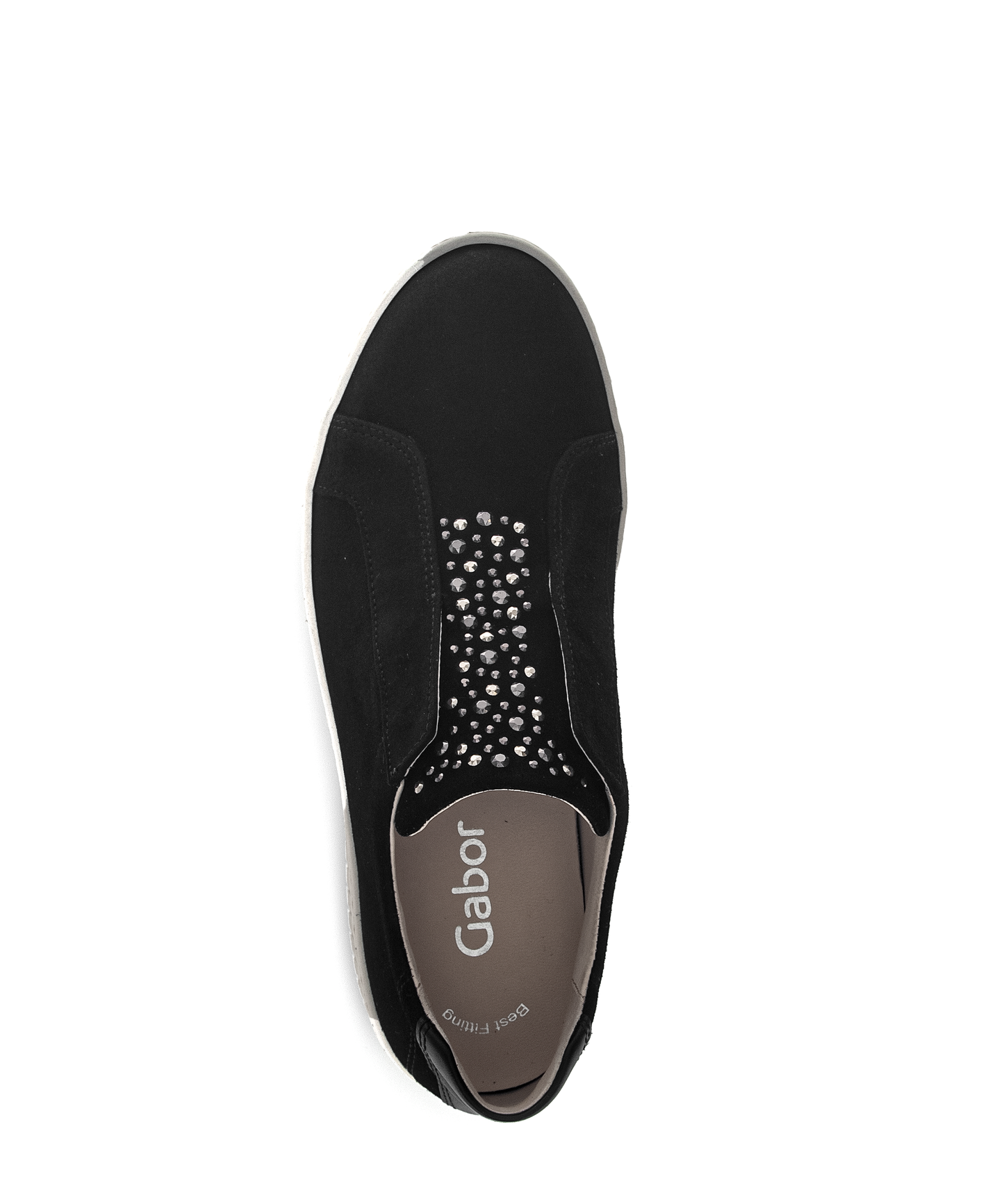 Gabor 33.231.17 Black Slip On Diamonte Trainers
