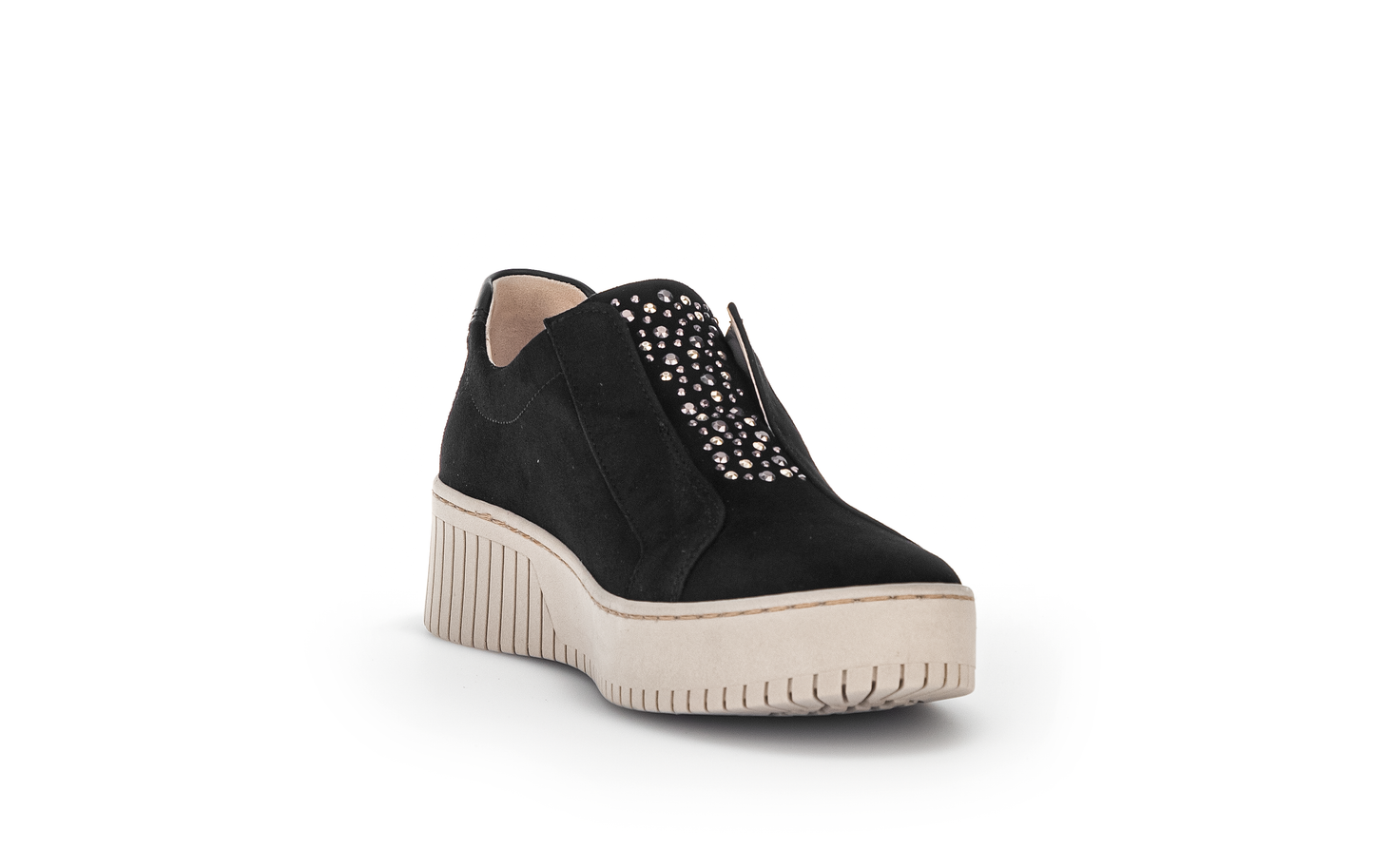 Gabor 33.231.17 Black Slip On Diamonte Trainers