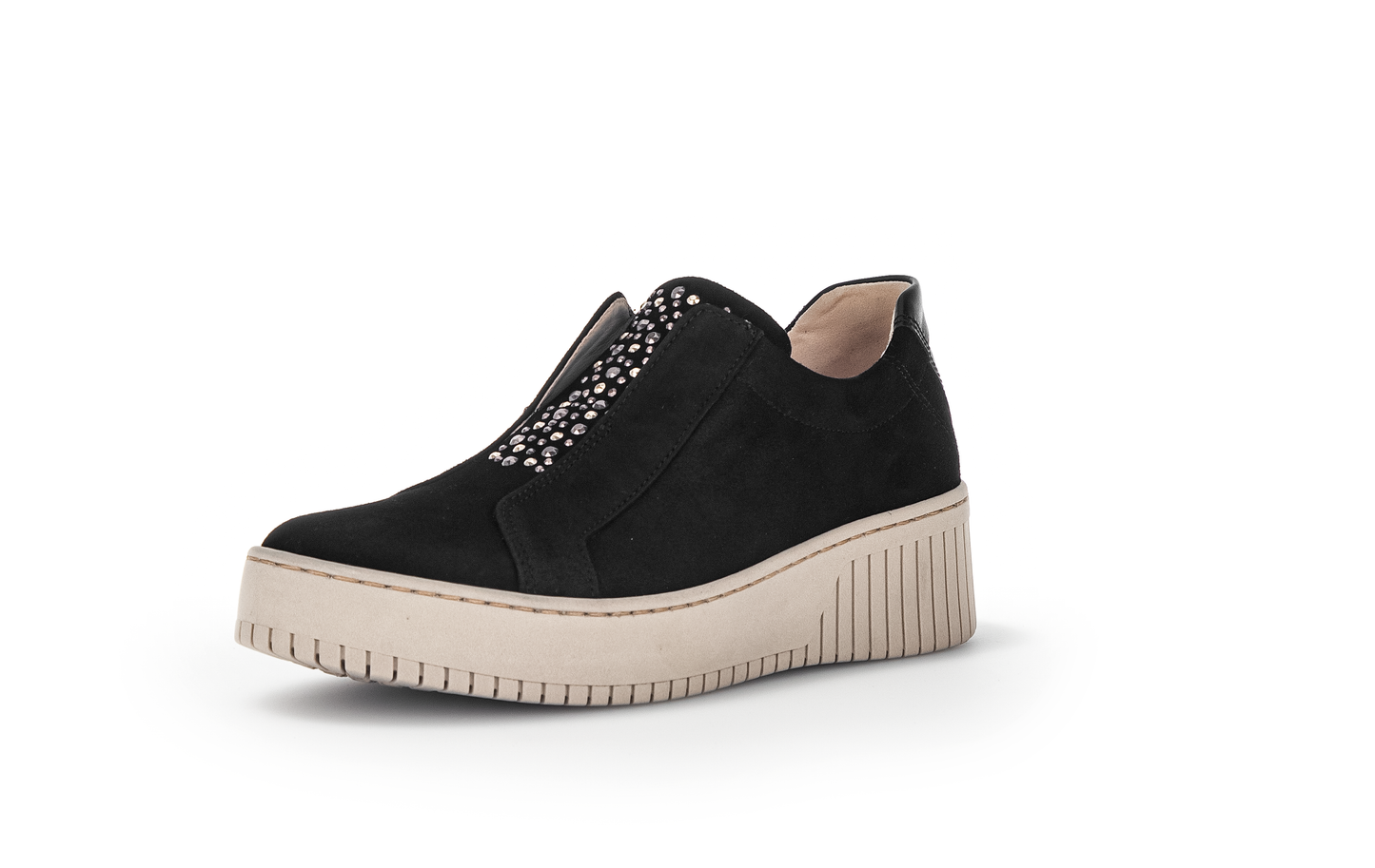 Gabor 33.231.17 Black Slip On Diamonte Trainers