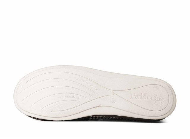 Padders 3436/2286 Albert 2 Brown Check Hounds Tooth Slippers