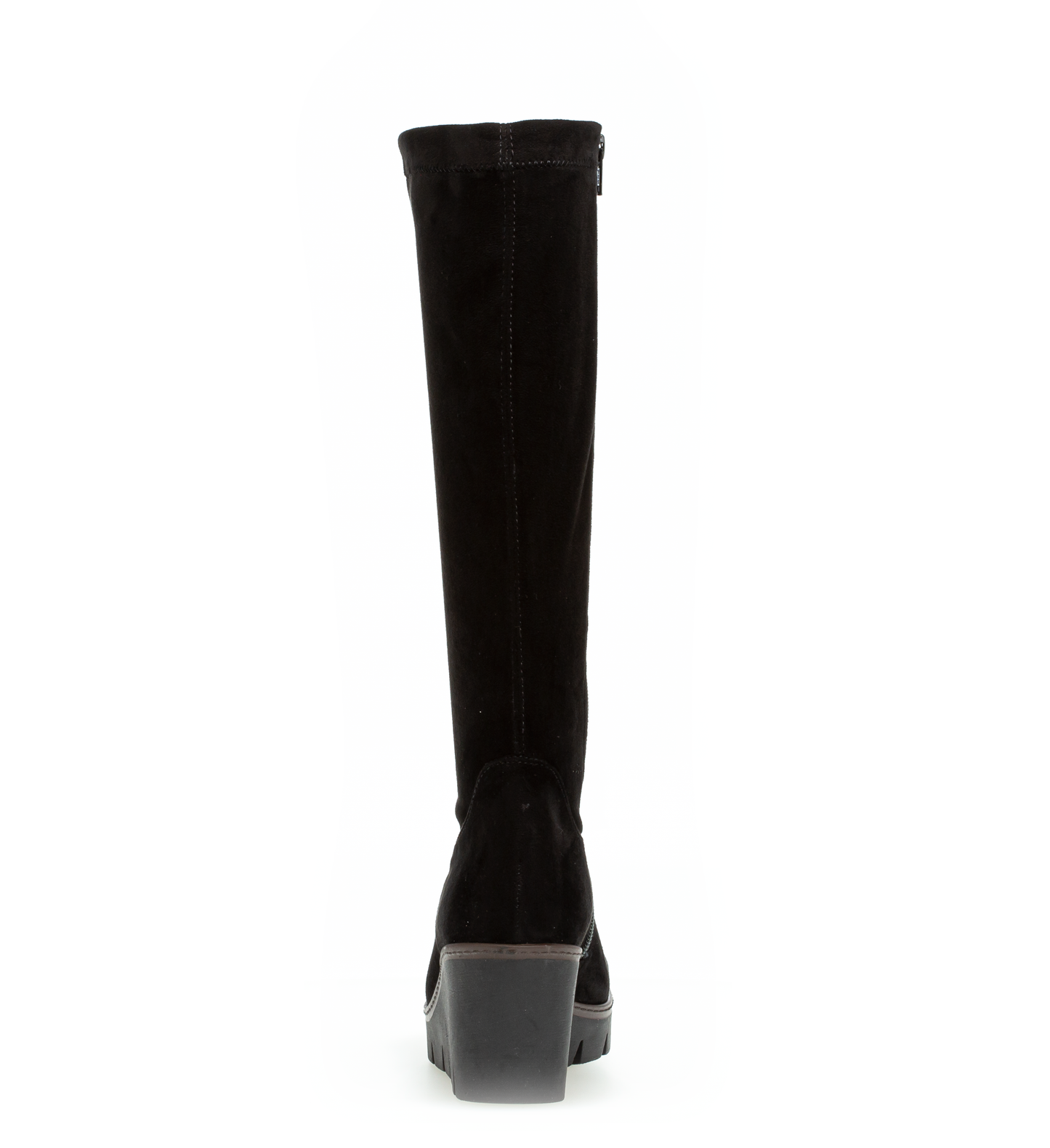 Gabor 34.789.47 Black Suede Wedge M-Stretch High Bootsm