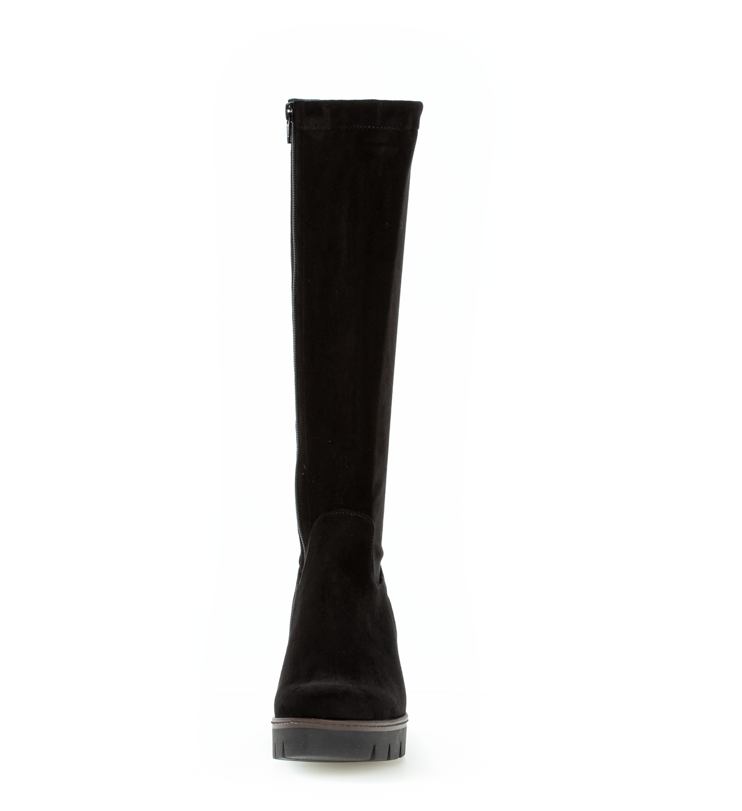 Gabor 34.789.47 Black Suede Wedge M-Stretch High Bootsm