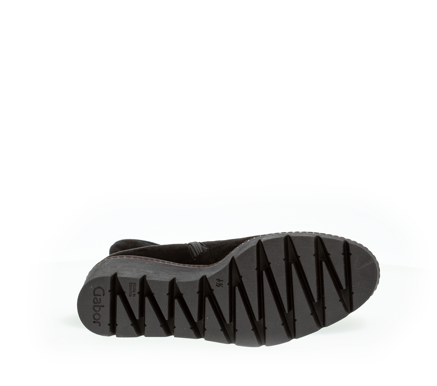 Gabor 34.789.47 Black Suede Wedge M-Stretch High Bootsm