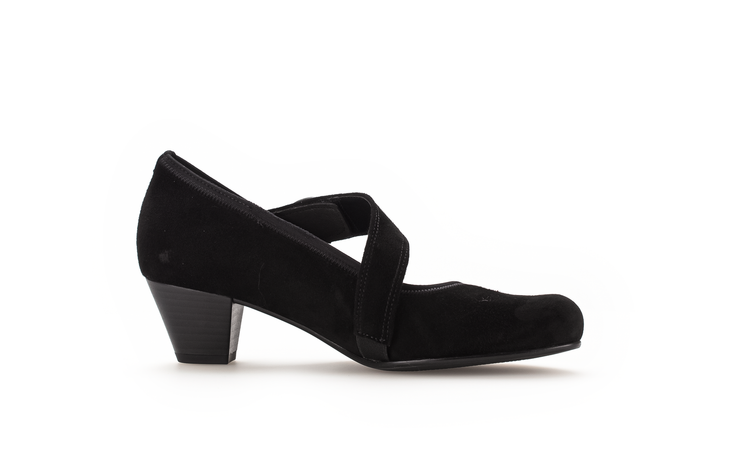 Gabor 36.149.47 Comfort H Fit Black Velcro Block Heels