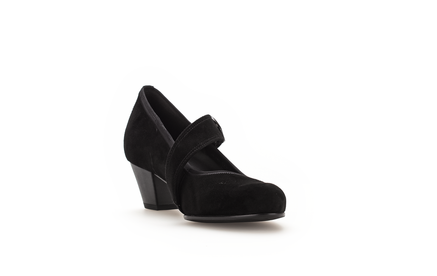 Gabor 36.149.47 Comfort H Fit Black Velcro Block Heels