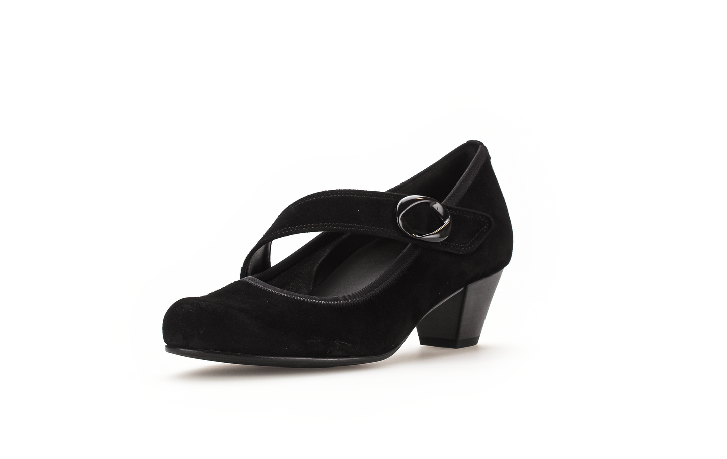 Gabor 36.149.47 Comfort H Fit Black Velcro Block Heels