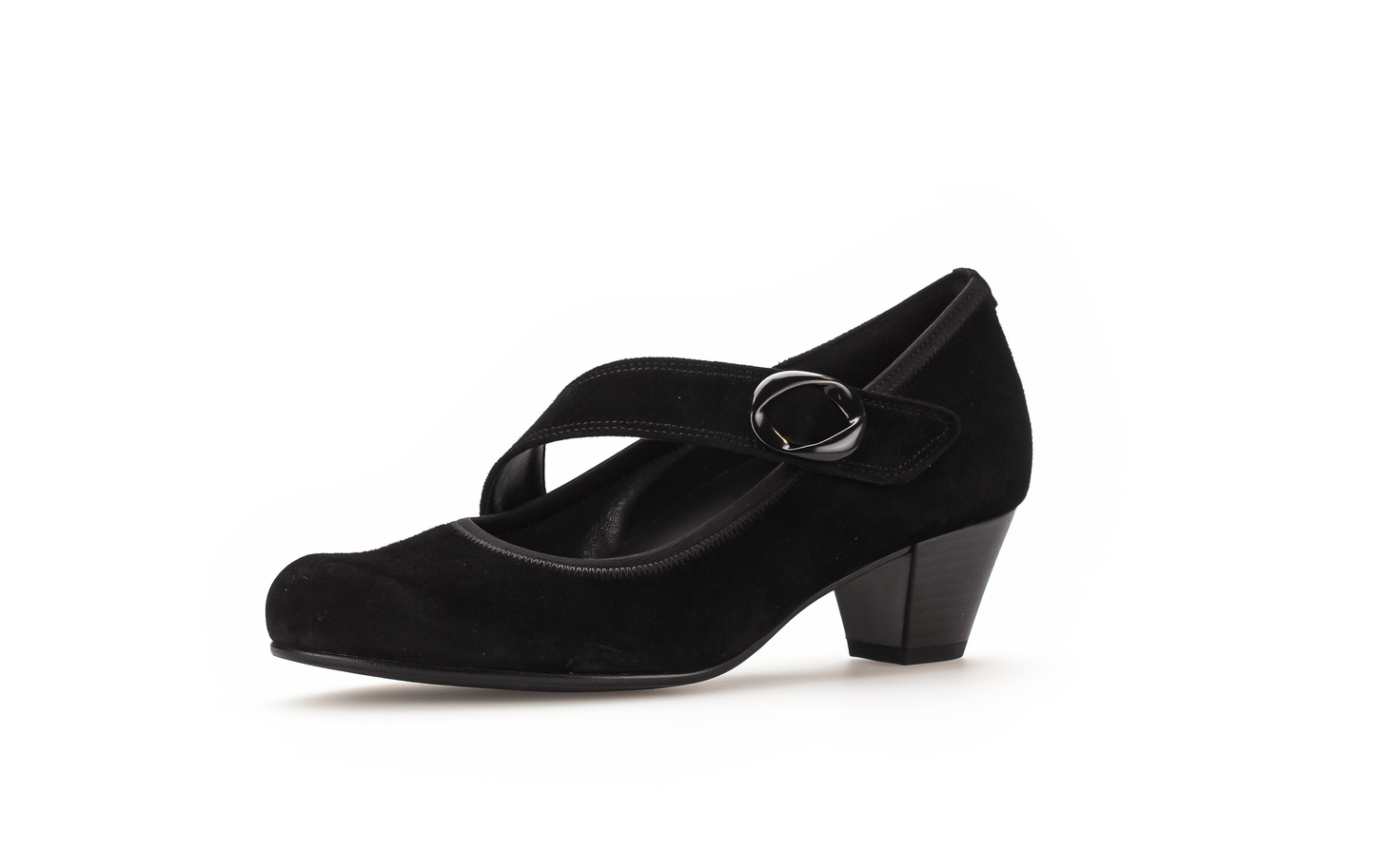 Gabor 36.149.47 Comfort H Fit Black Velcro Block Heels