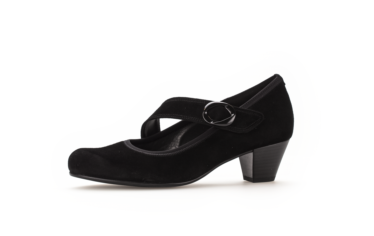 Gabor 36.149.47 Comfort H Fit Black Velcro Block Heels