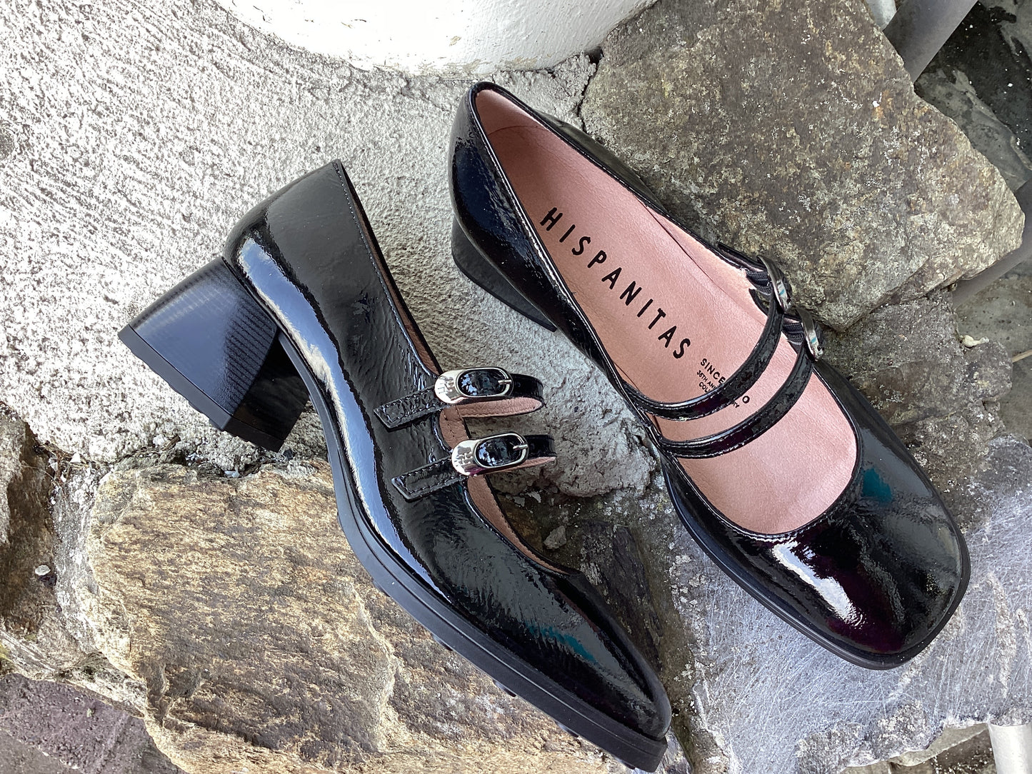 Hispanitas HI254381 Marsella Black Mary Jane Shoes
