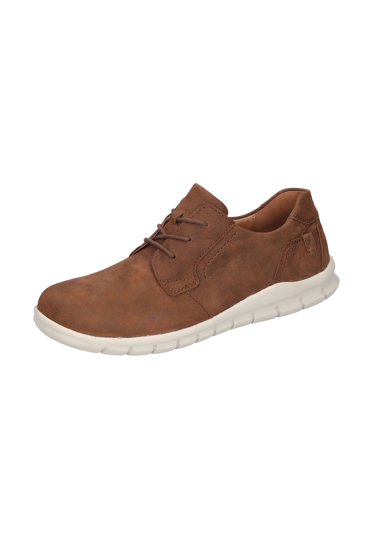 Waldlaufer 366002 185 127 Brown Nubuck Lace Shoes with Cream Sole