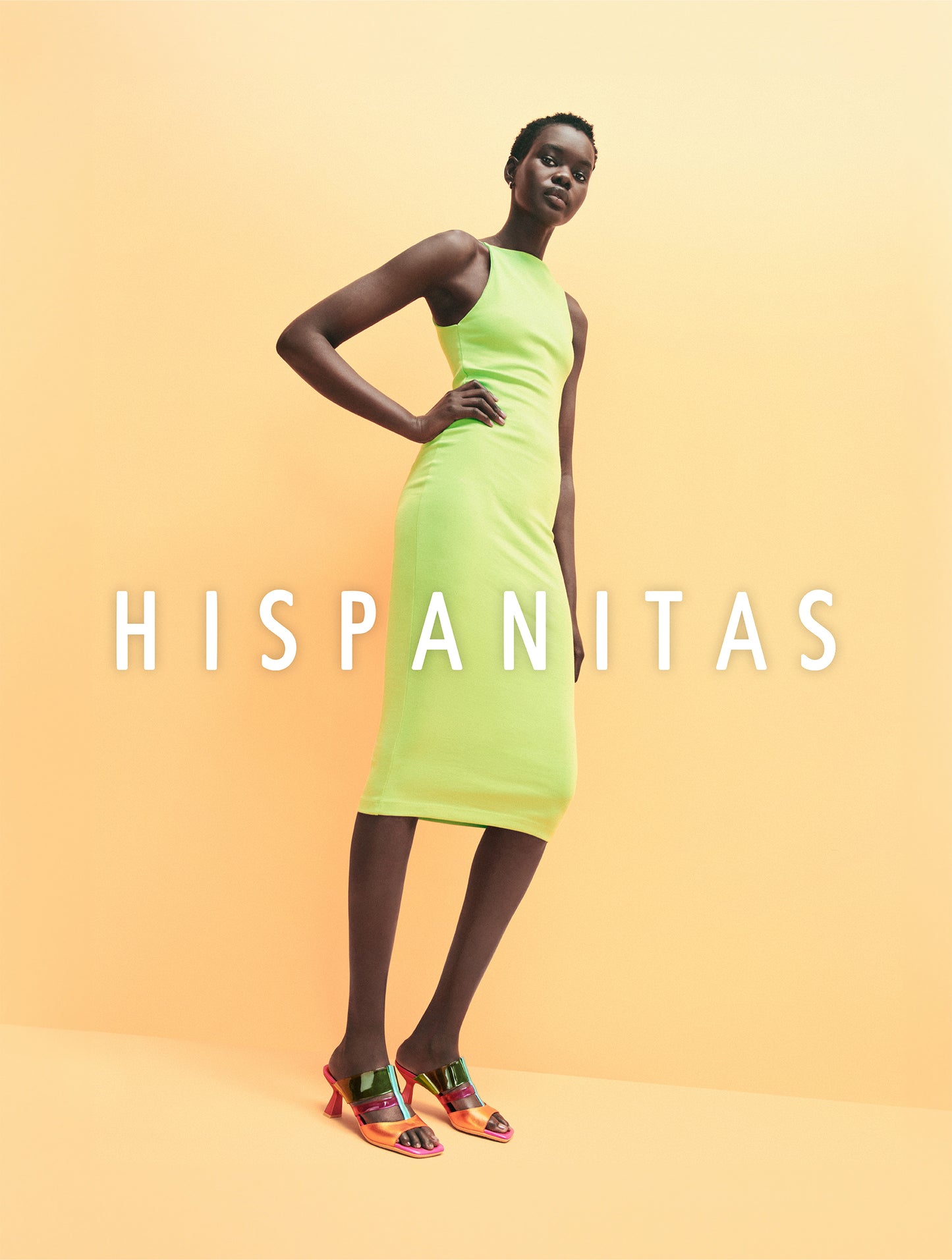 Hispanitas CHV243372 Orange, Green & Purple Combi Heel Slip On Sandals