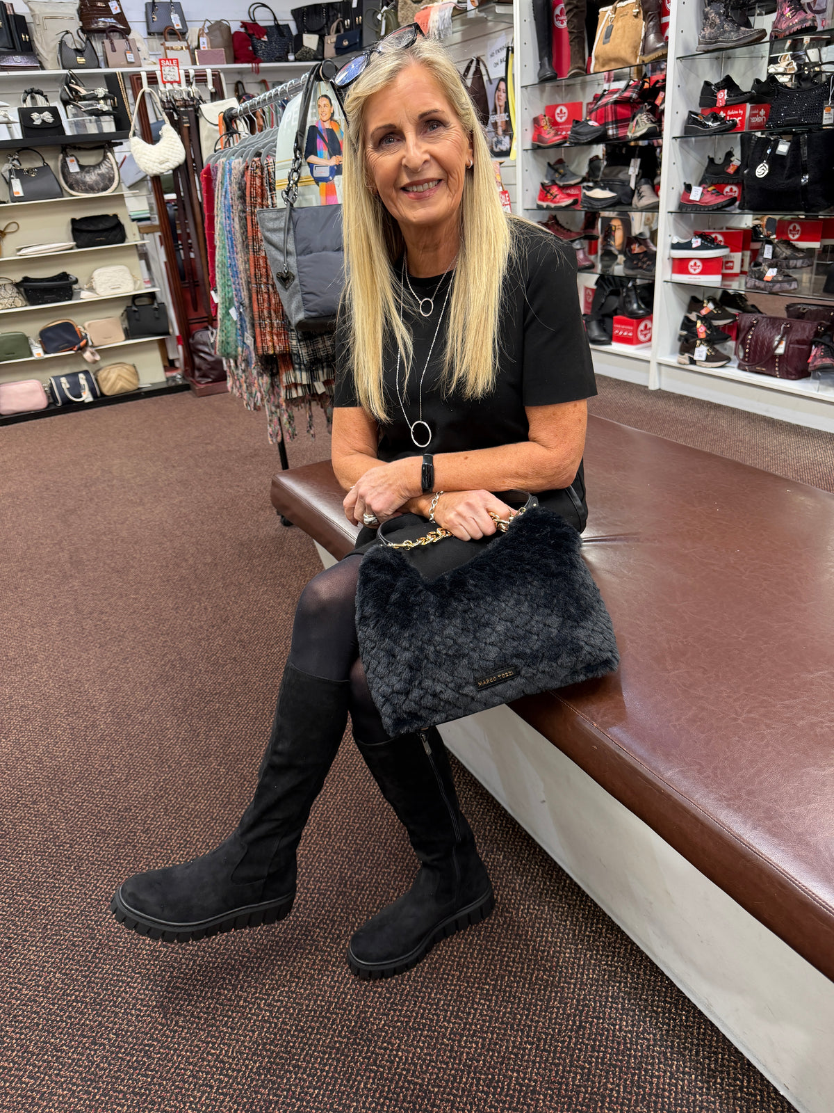 Marco Tozzi 2-25645-47 001 Black Knee High Boots