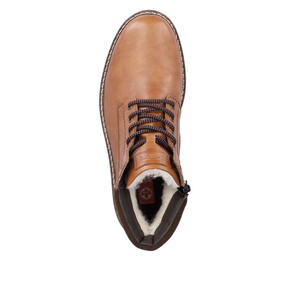 Rieker 38405-24 TEX Brown Lace Ankle Boots