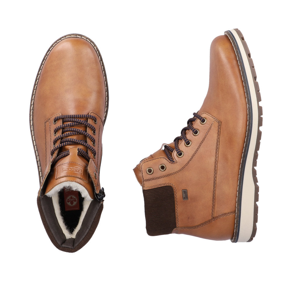 Rieker 38405-24 TEX Brown Lace Ankle Boots