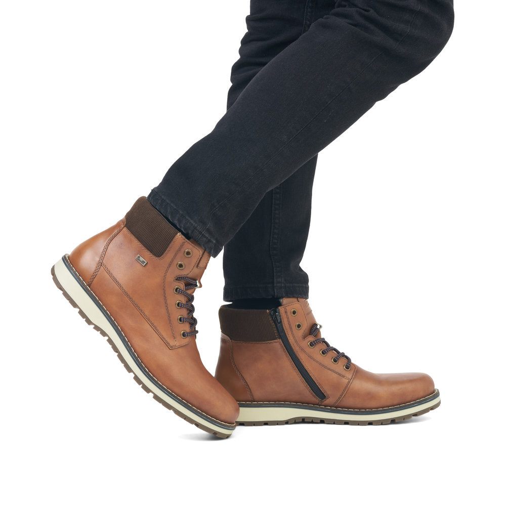 Rieker 38405-24 TEX Brown Lace Ankle Boots