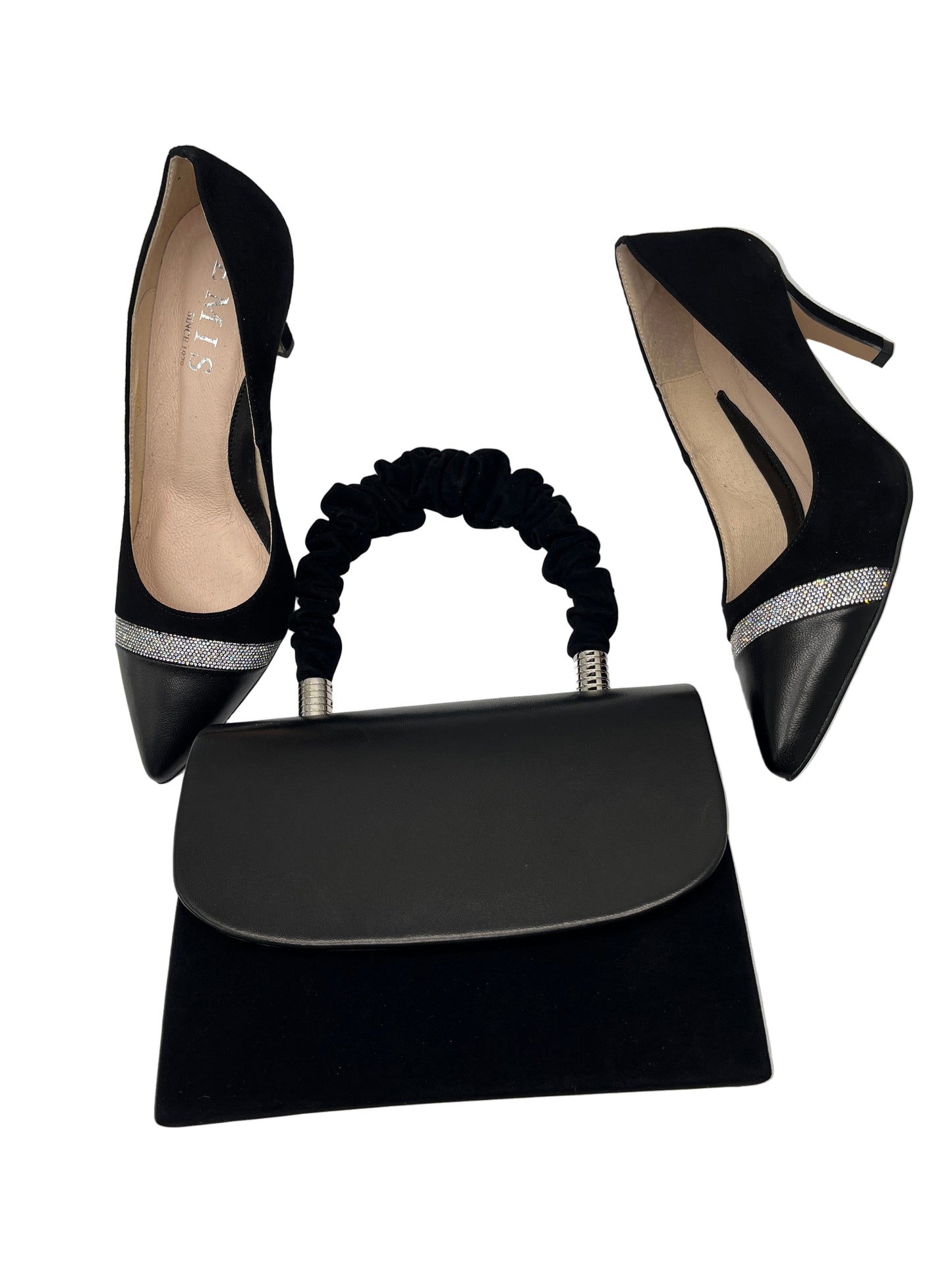 Emis SKZ8356/821o Black Heels with Diamonte