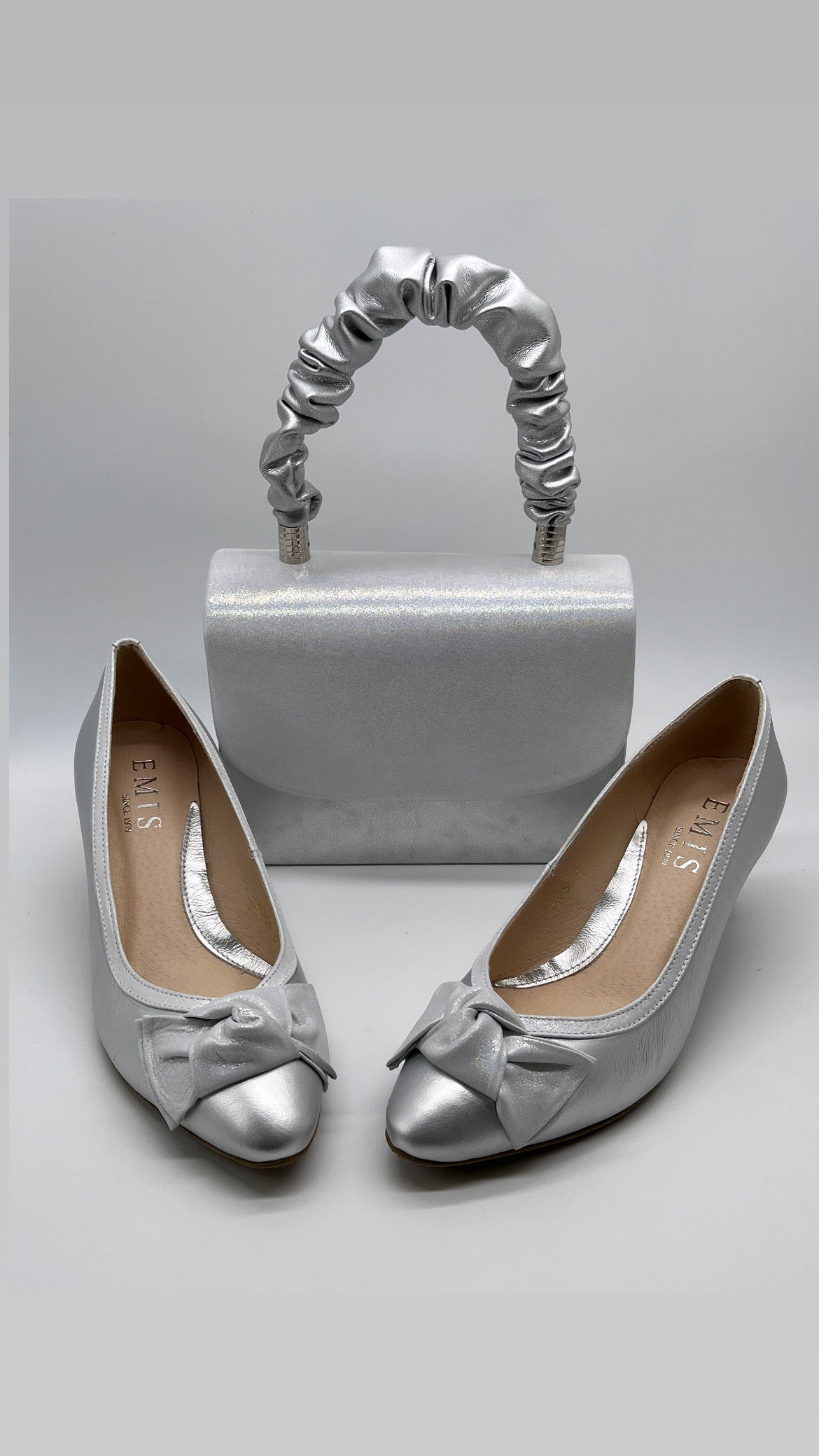 Emis T37 Silver Formal Handbag