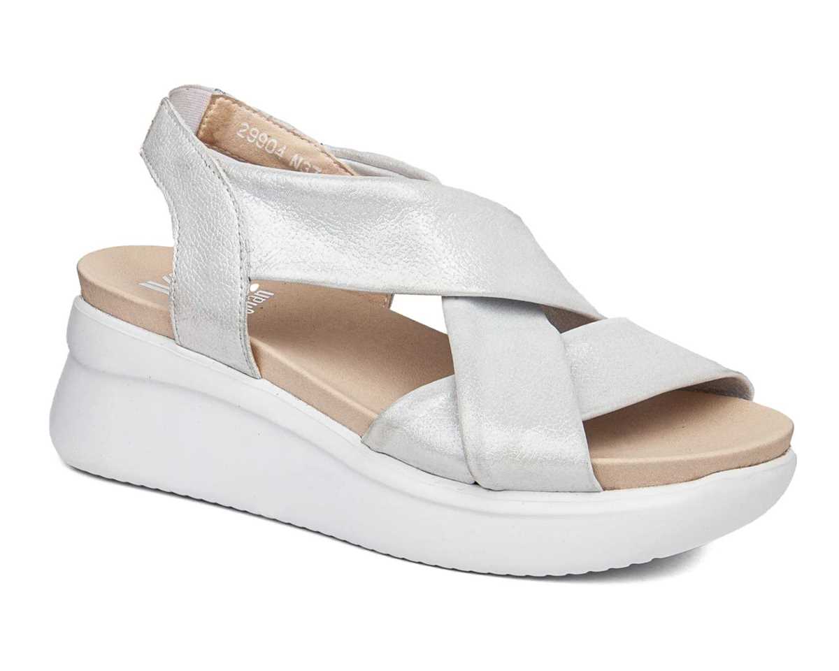 Callaghan 29904 Silver Sandals with Slingback Strap