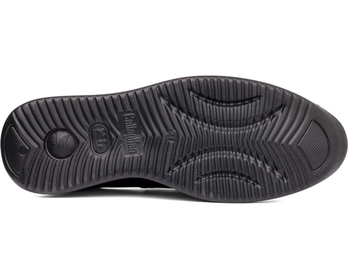 Callaghan 30034 Black Patent Gold Bar Slip On Wedge Shoes