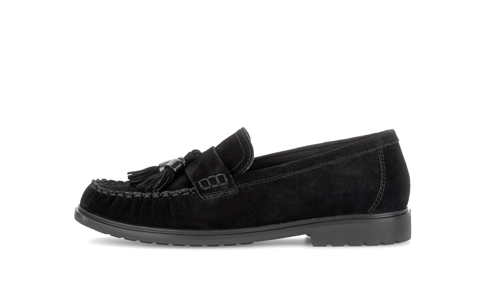 Gabor Comfort 4009.02.001 Black Suede G Fit Slip On Moccasins
