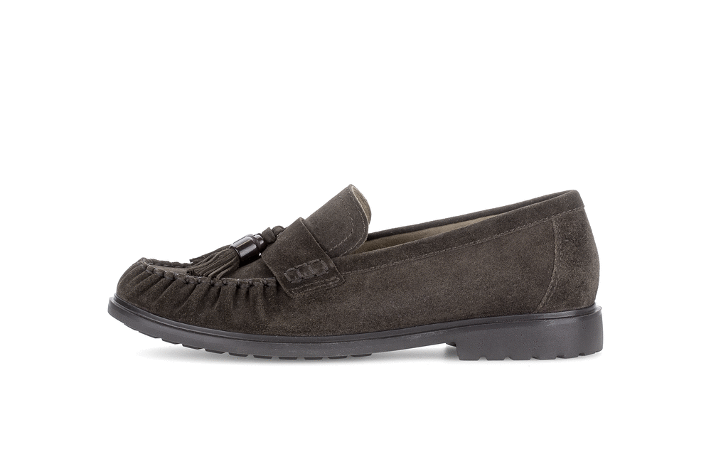 Gabor Comfort 4009.02.004 Mocca Brown Suede G Fit Slip On Moccasins