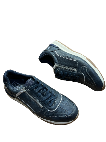 Mustang 4176-306-820 Navy/Denim Sneakers with Zip