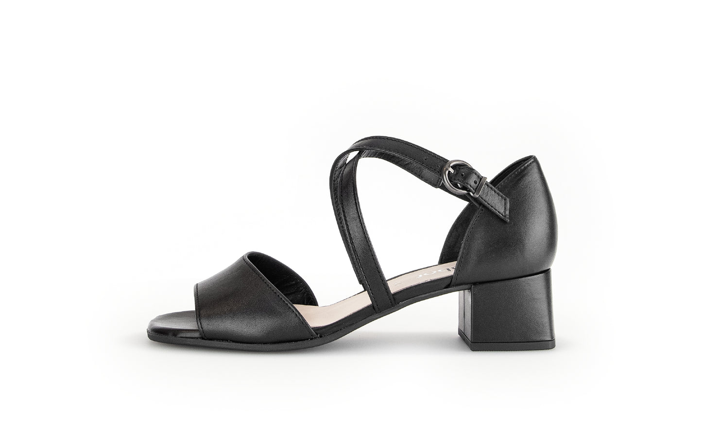 Gabor 41.760.27 Black Nappa Block Heel Sandals