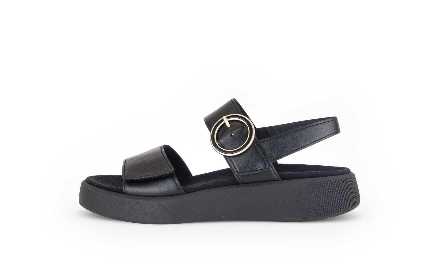 Gabor 42.863.57 Comfort Black Velcro Slingback Sandals