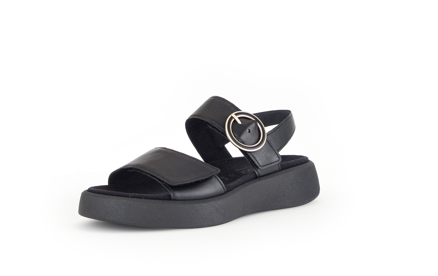 Gabor 42.863.57 Comfort Black Velcro Slingback Sandals