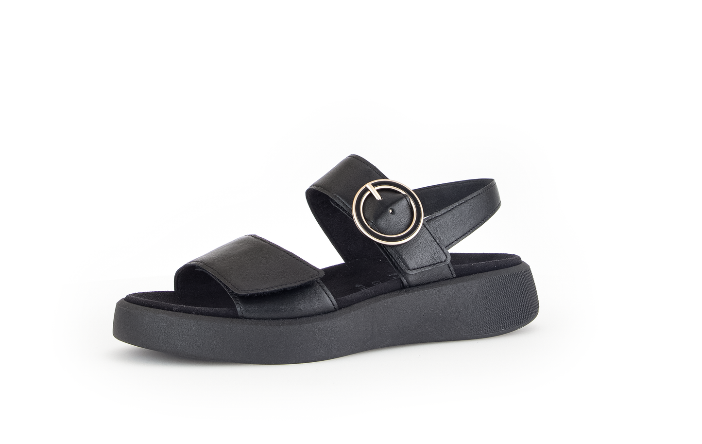 Gabor 42.863.57 Comfort Black Velcro Slingback Sandals