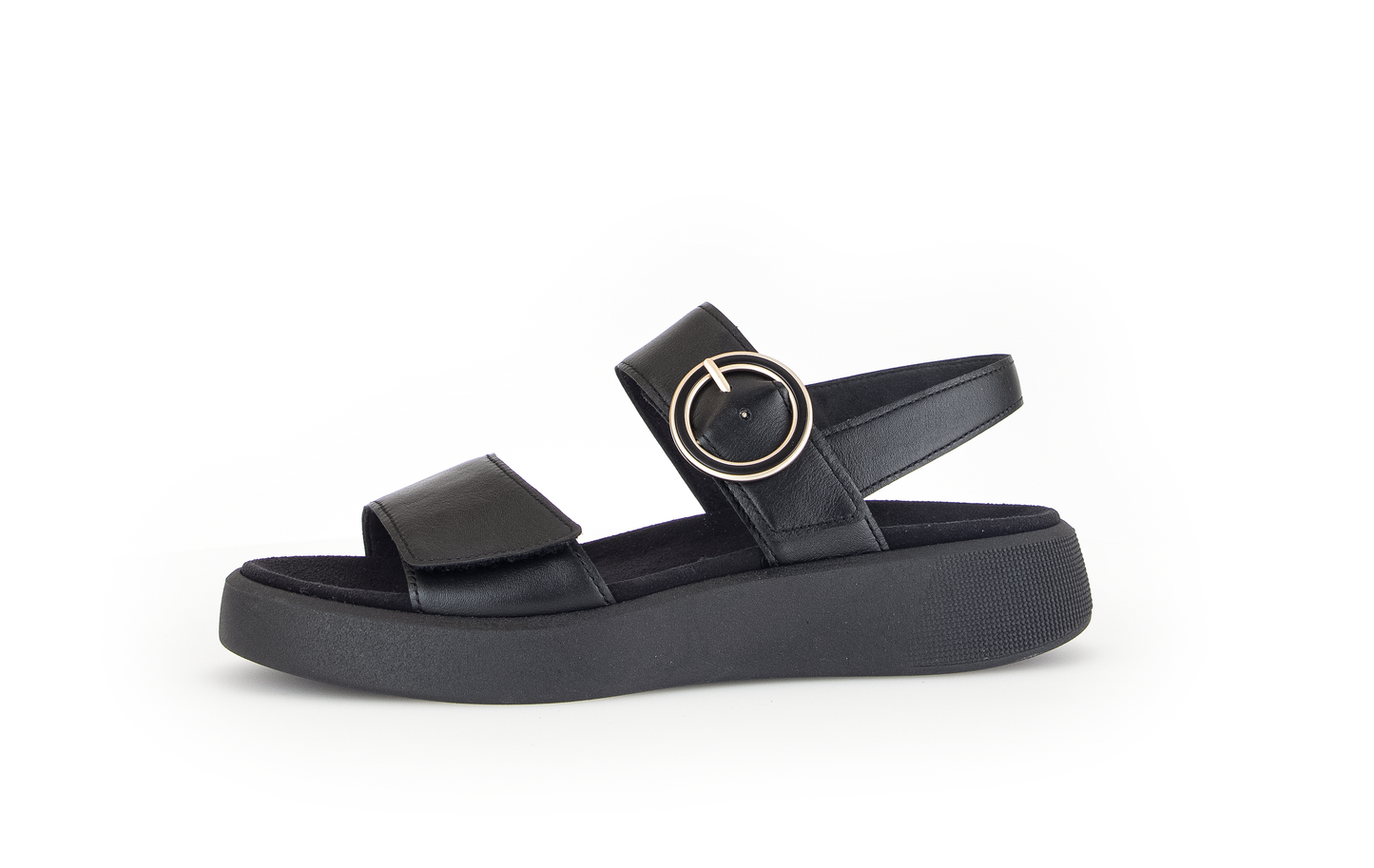 Gabor 42.863.57 Comfort Black Velcro Slingback Sandals