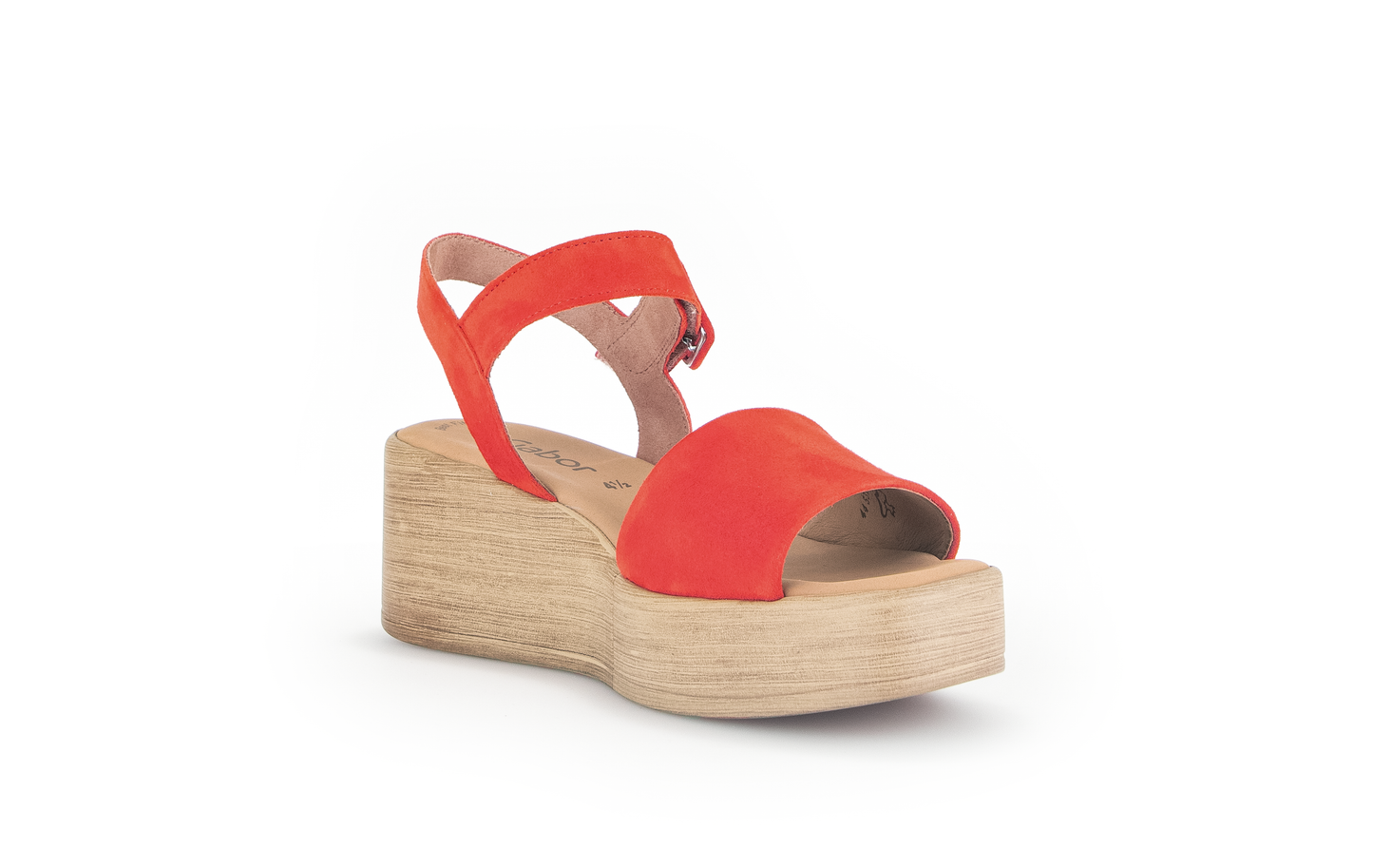 Gabor 44.531.13 Orange Wedge Slingback Sandals