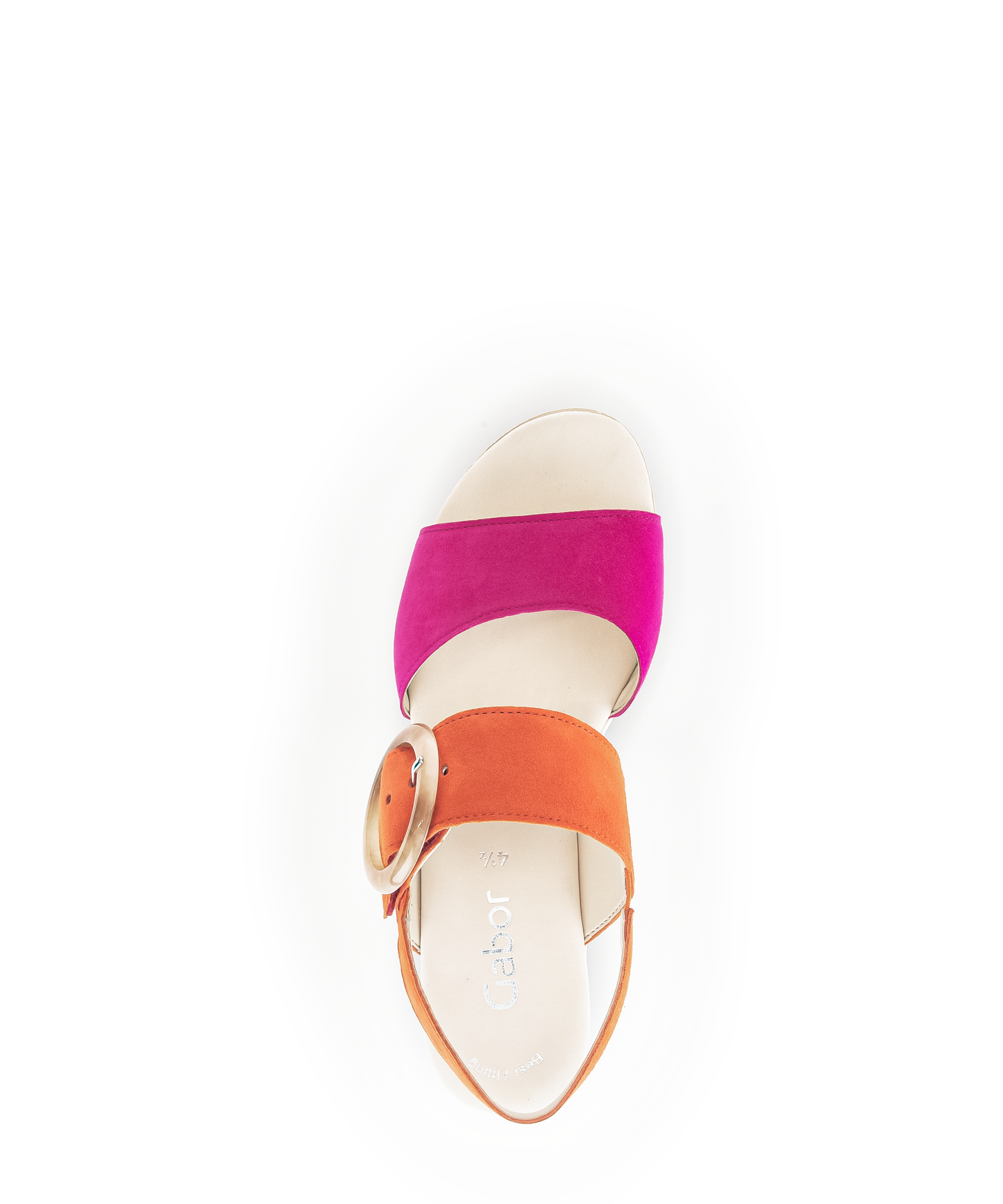 Gabor 44.645.13 Pink & Orange Velcro Slingback Sandals