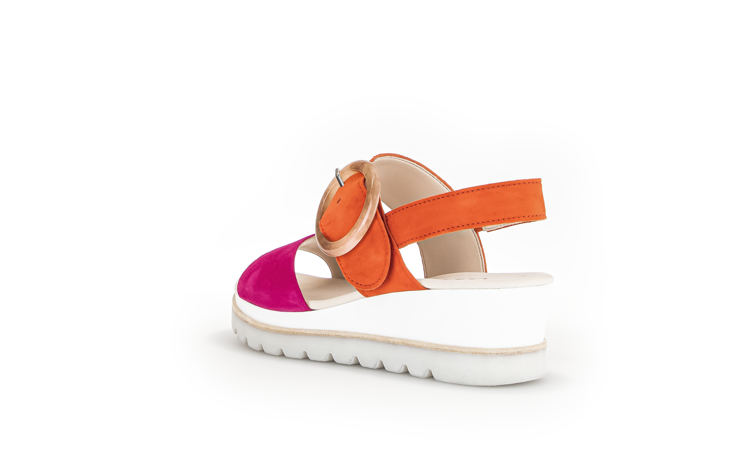 Gabor 44.645.13 Pink & Orange Velcro Slingback Sandals